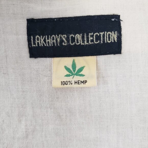 Lakhays Collection Oatmeal Fuzzy Trim 100% Hemp Messenger Crossbody Bag - Picture 12 of 15